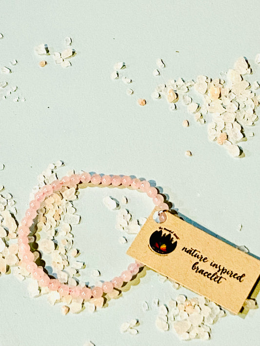 Rose Quartz Nature Inspired Bracelets 4mm