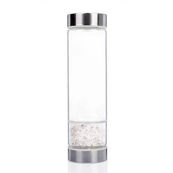 Water Bottle, Gemstone Crystal Quartz, Stone of Purification