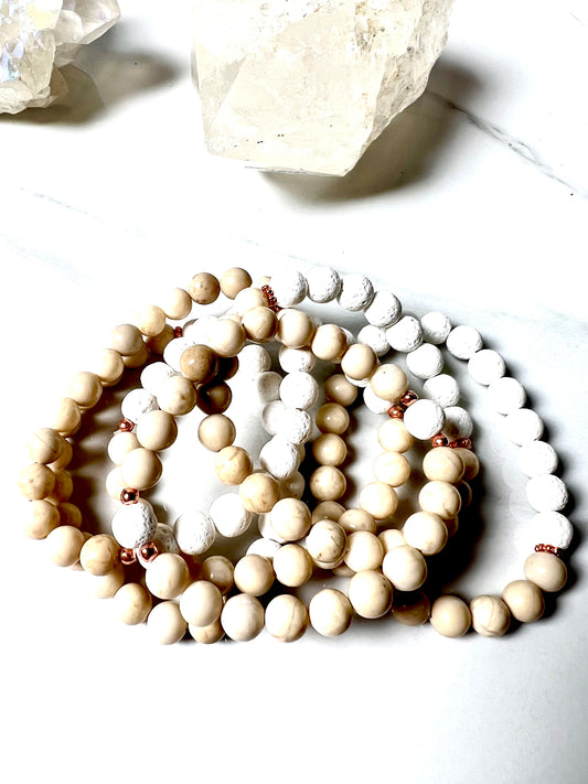 Bracelet White River Stone, Stone of Safety