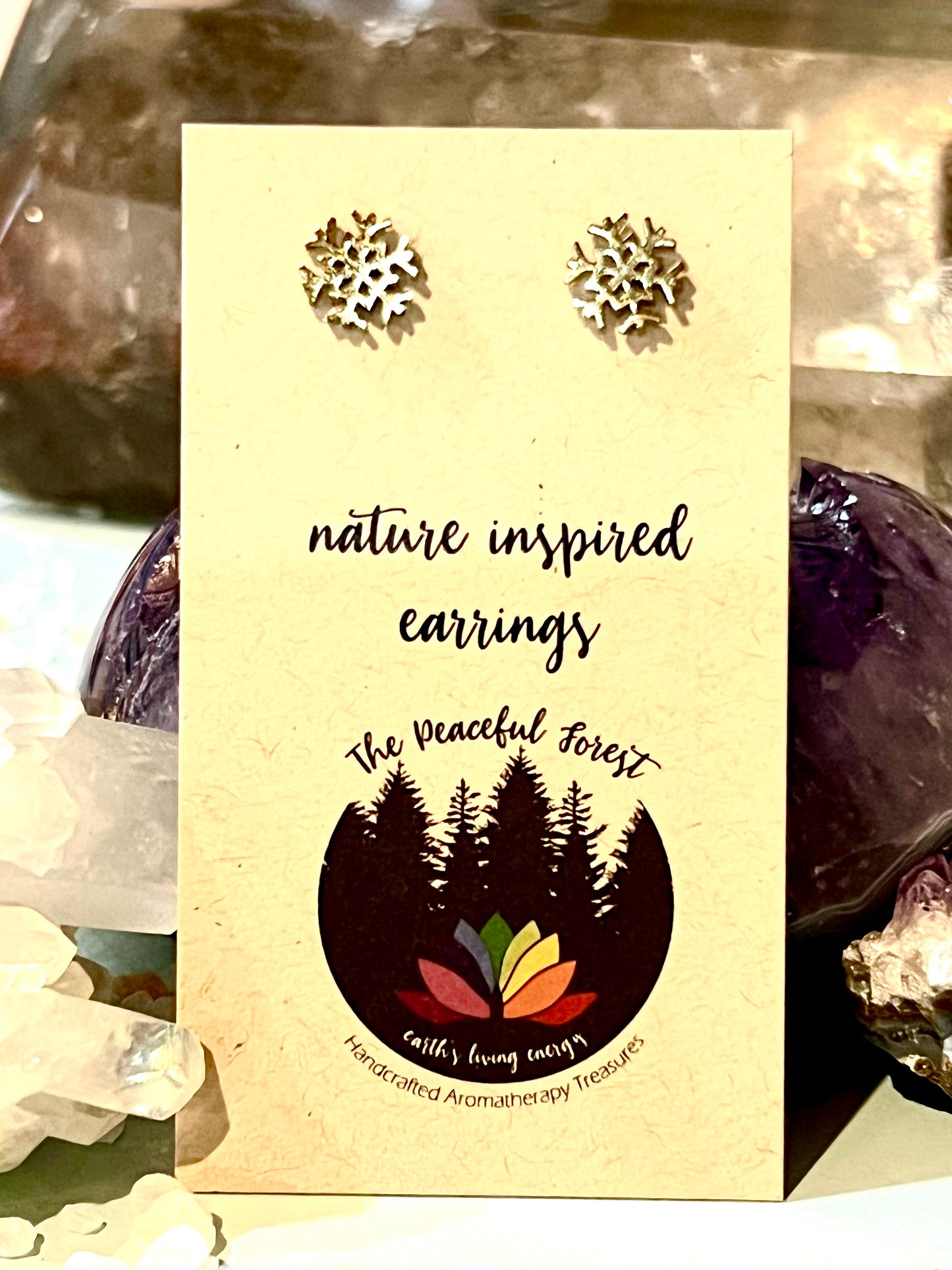 Earrings Nature Inspired Earrings Small Snowflake