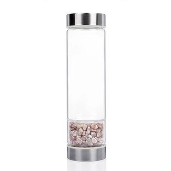 Water Bottle Gemstone, Crystal  Strawberry Quartz
