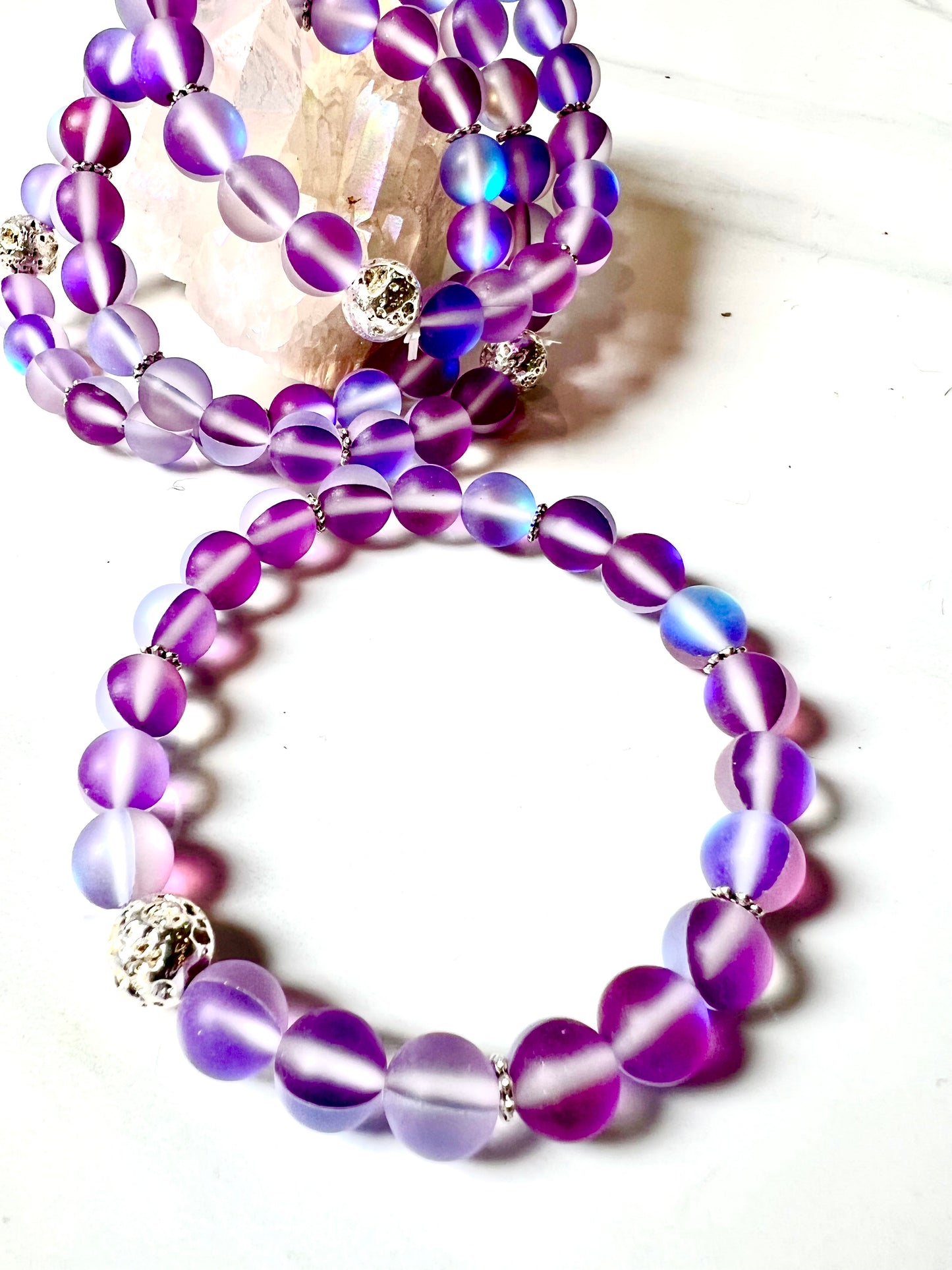 Bracelet, Purple Aurora Borealis, Stone of Sacred Intentions