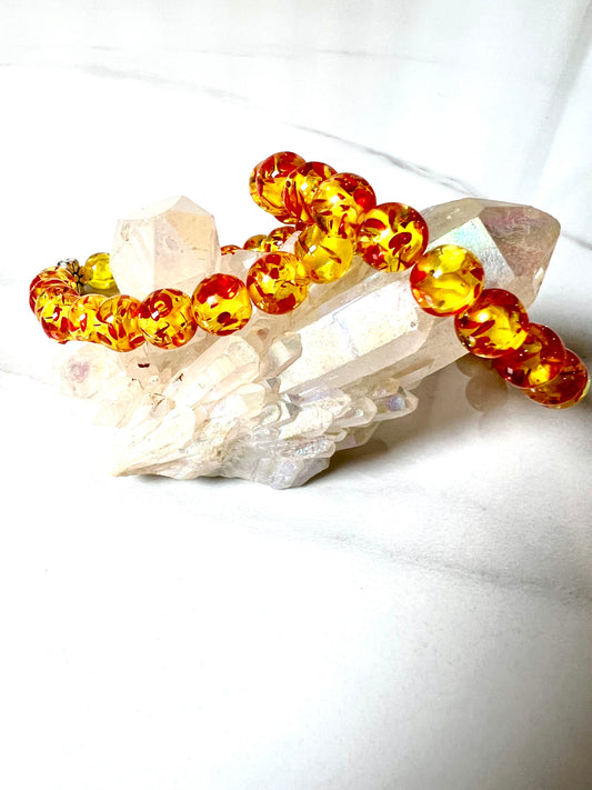 Bracelet, Resin Amber,