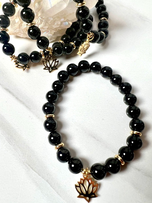 Bracelet Black Tourlamine, Stone of Strength