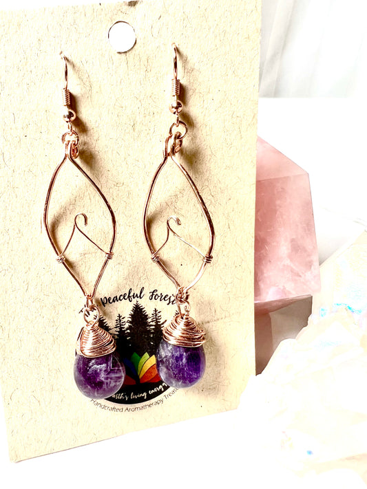 Earrings, Amethyst, Stone of Spirituality