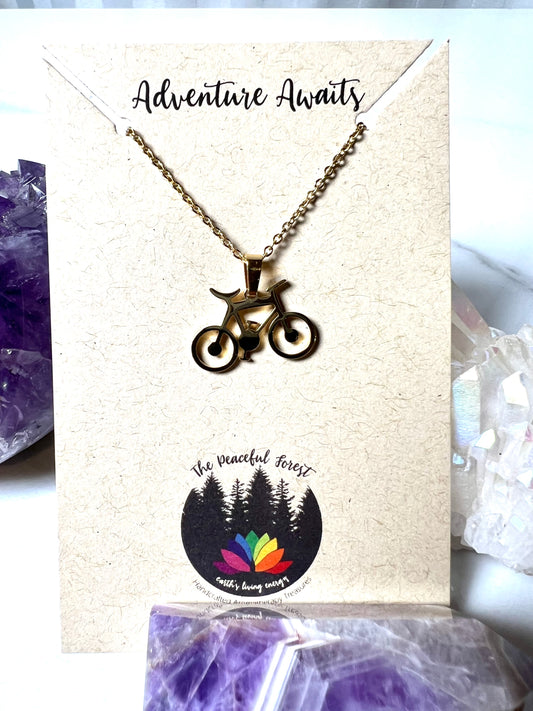 Mountain Inspired Mountain Bike Necklace