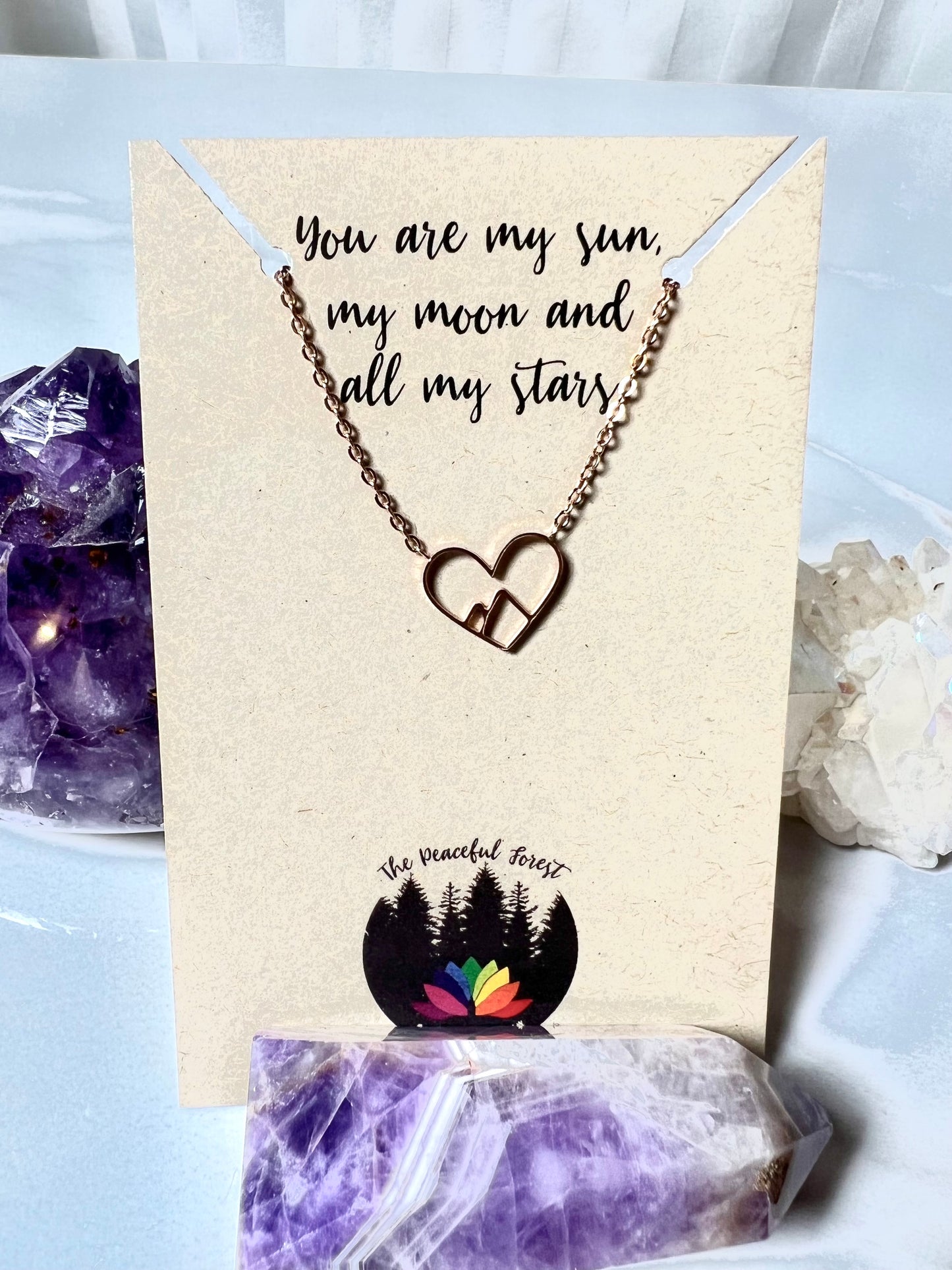 Mountain Inspired Heart Mountain Necklace