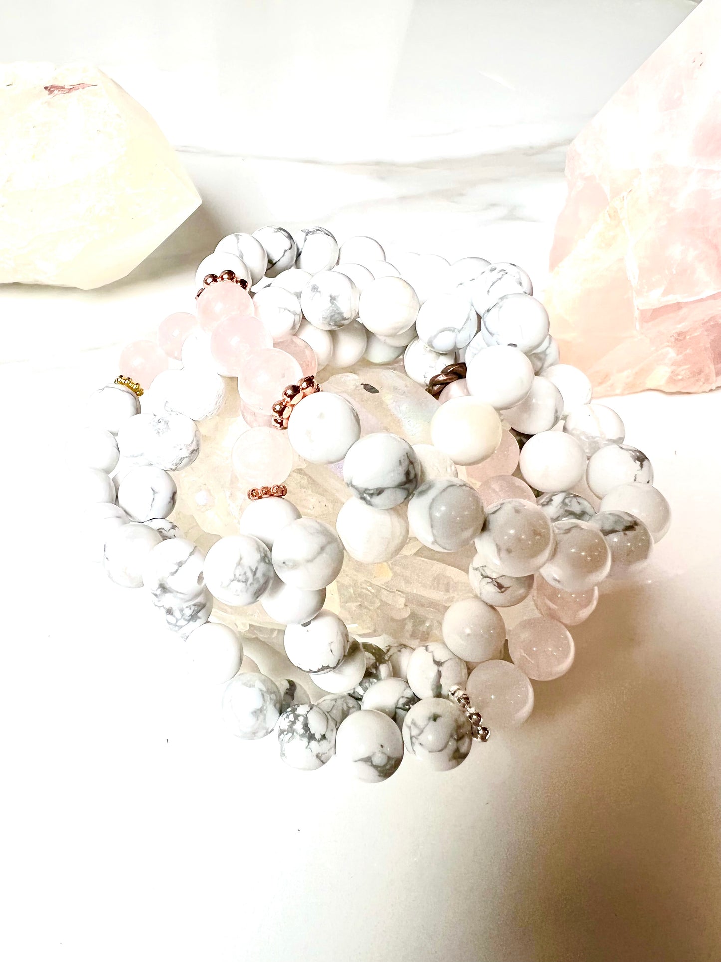 Bracelet Rose Quartz & White Howlite