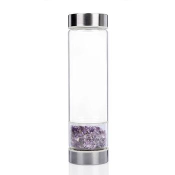 Water Bottle  Gemstone Crystal Amethyst, Stone of Spirituality